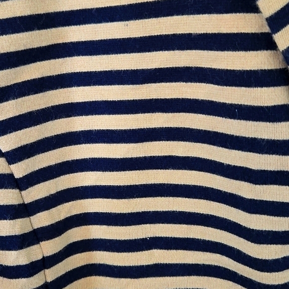 Talbots Navy Striped Knit Blazer Size Large - Picture 6 of 9